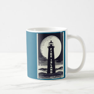 Fire Island Lighthouse New York Moon  Coffee Mug