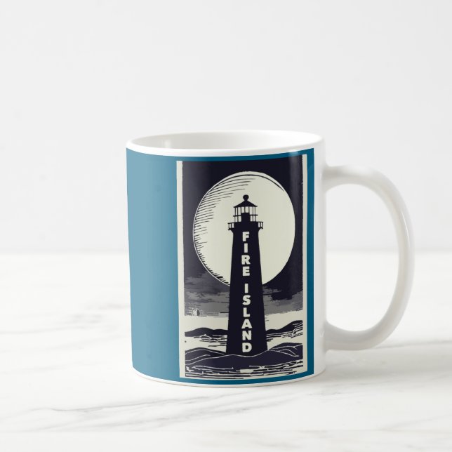 Fire Island Lighthouse New York Moon  Coffee Mug (Right)