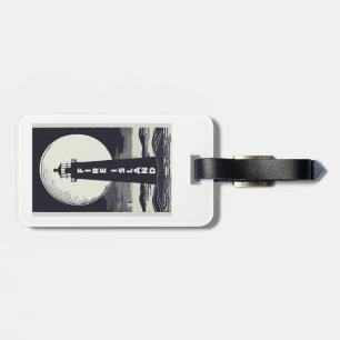 Fire Island Lighthouse New York Moon Luggage Tag