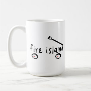 Fire Island Long Island NY wagon word summer vaca Coffee Mug