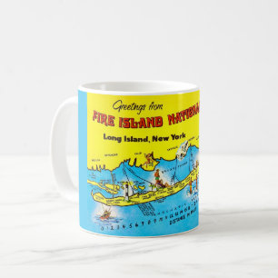 Fire Island Map  Coffee Mug