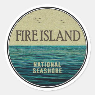 Fire Island National Seashore New York Ocean Birds Classic Round Sticker