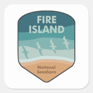 Fire Island National Seashore New York Seagulls Square Sticker