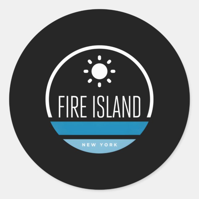 Fire Island New York Beach Classic Round Sticker (Front)
