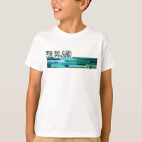 Fire Island NY blue green abstract vintage design 