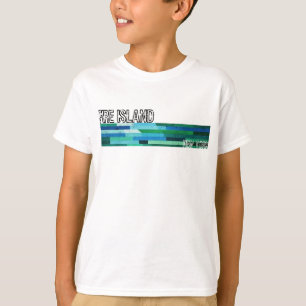 Fire Island NY blue green abstract vintage design T-Shirt