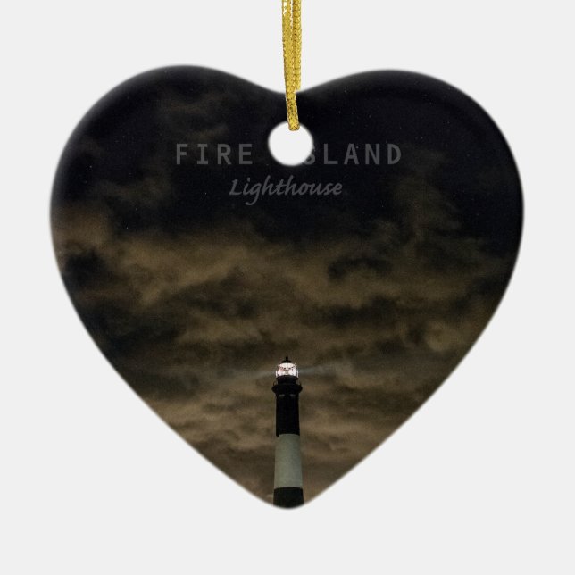 Fire Island NY. Ceramic Tree Decoration (Front)