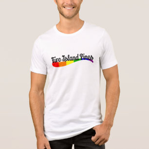 Fire Island Pines Pride Rainbow Graphic LGB Vaca Tri-Blend Shirt