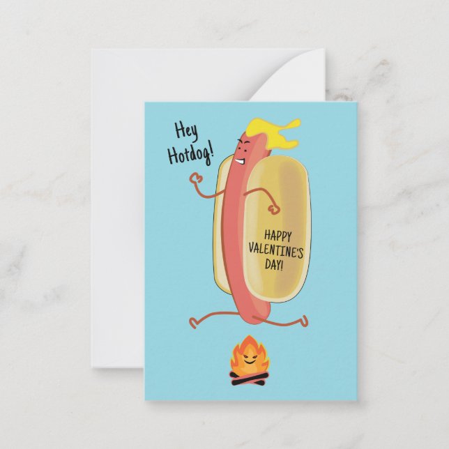 Fire Jumping Hot  Kids School Valentine's Day Card (Front)
