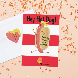 Fire Jumping Hot  Kids School Valentine's Day Card