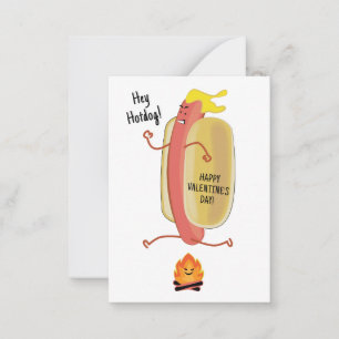 Fire Jumping Hot  Kids School Valentine's Day Card