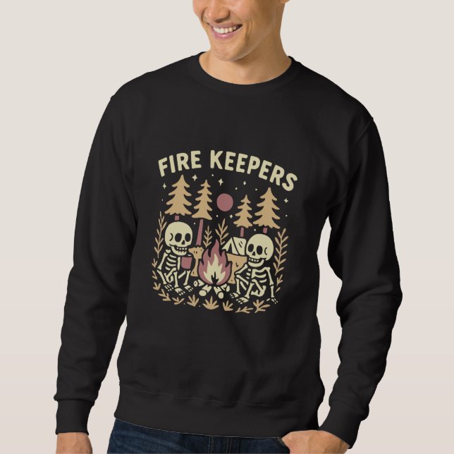 Fire Keepers Skeleton Campfire Sweatshirt (Front)