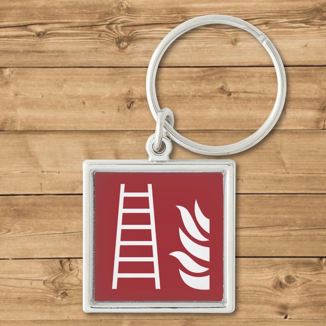 Fire Ladder Safety Sign Key Ring (Creator Uploaded)