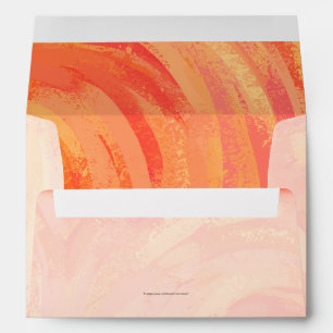 Fire Lake Orange and Black Monogram Envelope