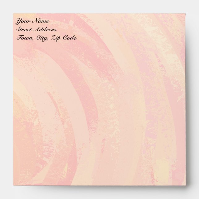 Fire Lake Orange and Black Monogram Envelopes (Front)