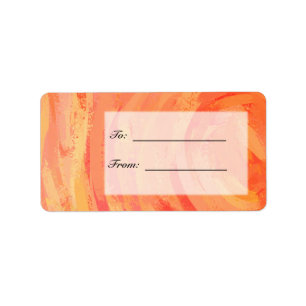 Fire Lake Orange and Black Monogram Label