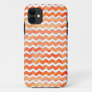 Fire Lake Orange Chevron Pattern iPhone 11 Case
