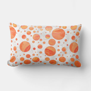Fire Lake Orange Polka Dot Pattern Lumbar Cushion