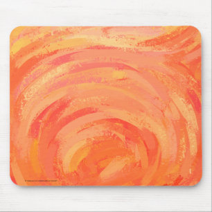 Fire Lake Orange Swirl Mouse Pad