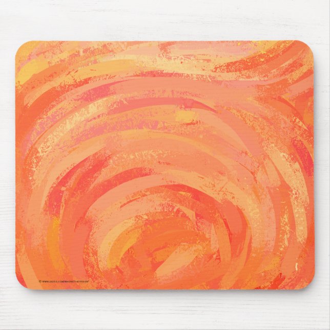 Fire Lake Orange Swirl Mouse Pad (Front)