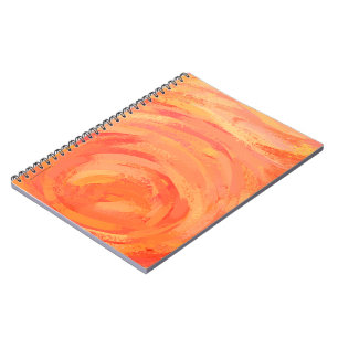 Fire Lake Orange Swirl Notebook