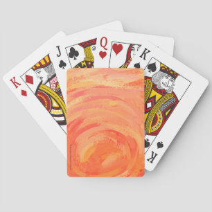 Fire Lake Orange Swirl Playing Cards
