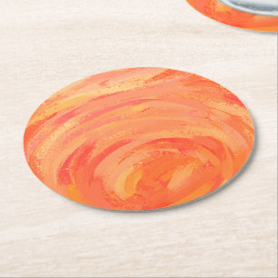 Fire Lake Round Paper Coaster