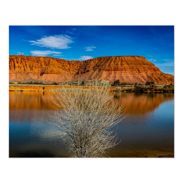 Fire Lake Vista Glossy Poster (Front)