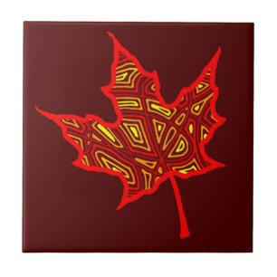 Fire Leaf Ceramic Tile