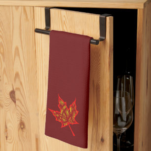 Fire Leaf Kitchen Towel