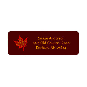 Fire Leaf Return Address Label