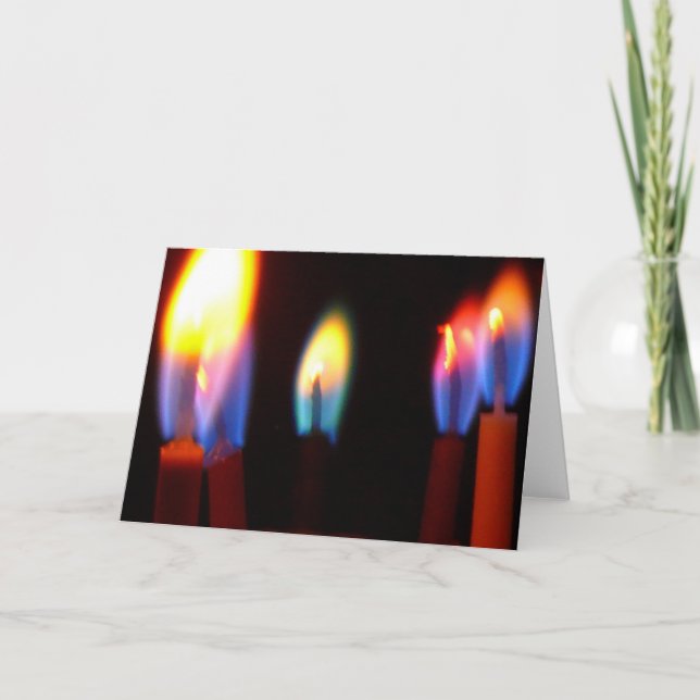 Fire & light cards, birthday candles card (Front)