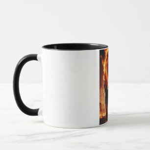 Fire Lion Mug - Burning Majestic Lion Fantasy Cera