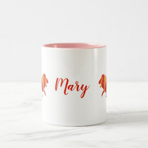 Fire Lion Personalised Two-Tone Coffee Mug