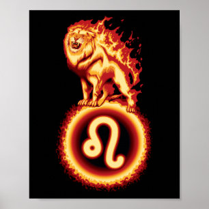 Fire Lion Symbol - Leo Zodiac Sign