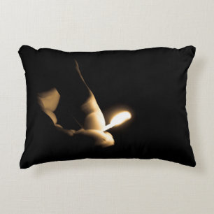 Fire Lit Match Decorative Cushion
