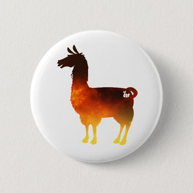 Fire Llama Button (Front)