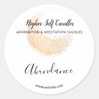 Fire Logo White Candle Product Labels
