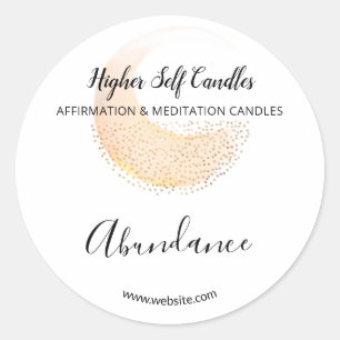 Fire Logo White Candle Product Labels