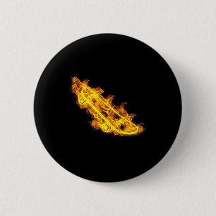 Fire Longboard Skateboard Flaming Skater Skateboar 6 Cm Round Badge
