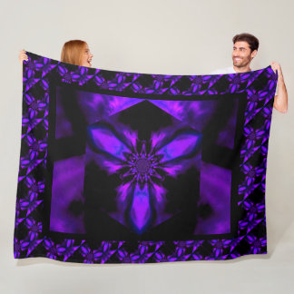 Fire Lotus Purple 1 Fleece Blanket