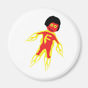 fire man icon magnet
