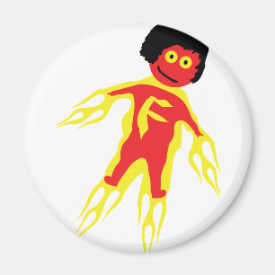 fire man icon magnet