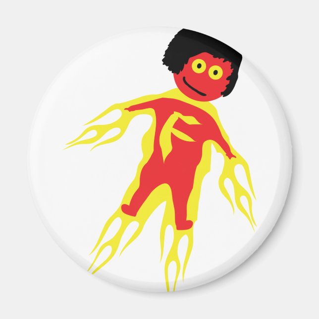 fire man icon magnet (Front)