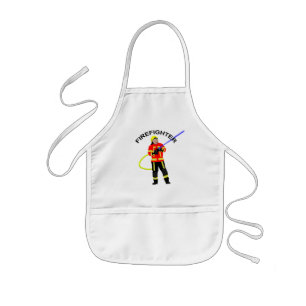 Fire man in use clothes children's apron