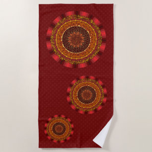 Fire Mandala Beach Towel