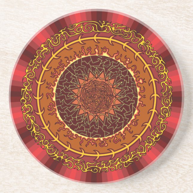 Fire Mandala Coaster (Front)