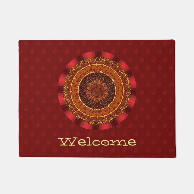 Fire Mandala Doormat (Front)