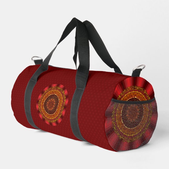Fire Mandala Duffle Bag (Right Corner)