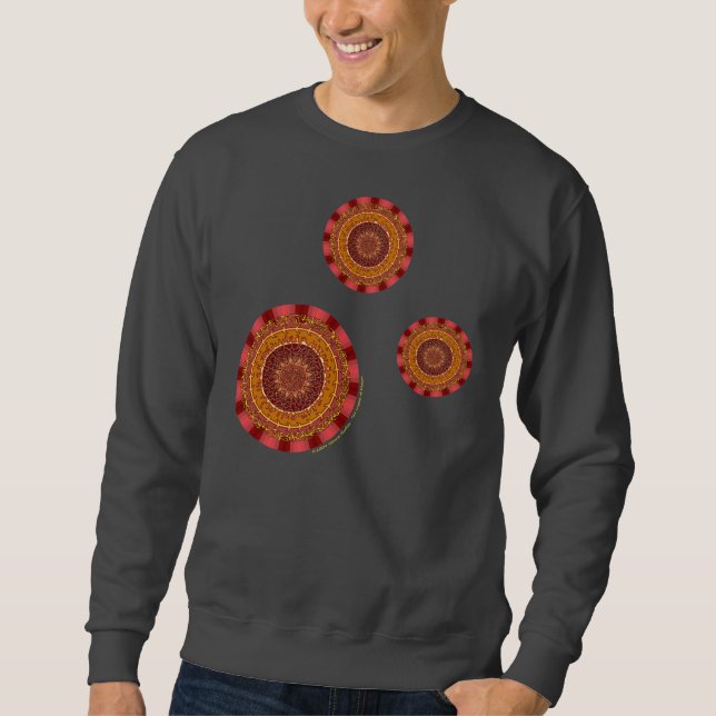 Fire Mandala Men's Dark Shirt (Front)